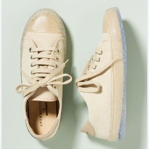 Anthropologie Recykers Cream Canvas Camden Sneakers